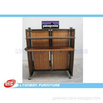 Four-Side Multifunctional Gondola Display Stands Bamboo Woo